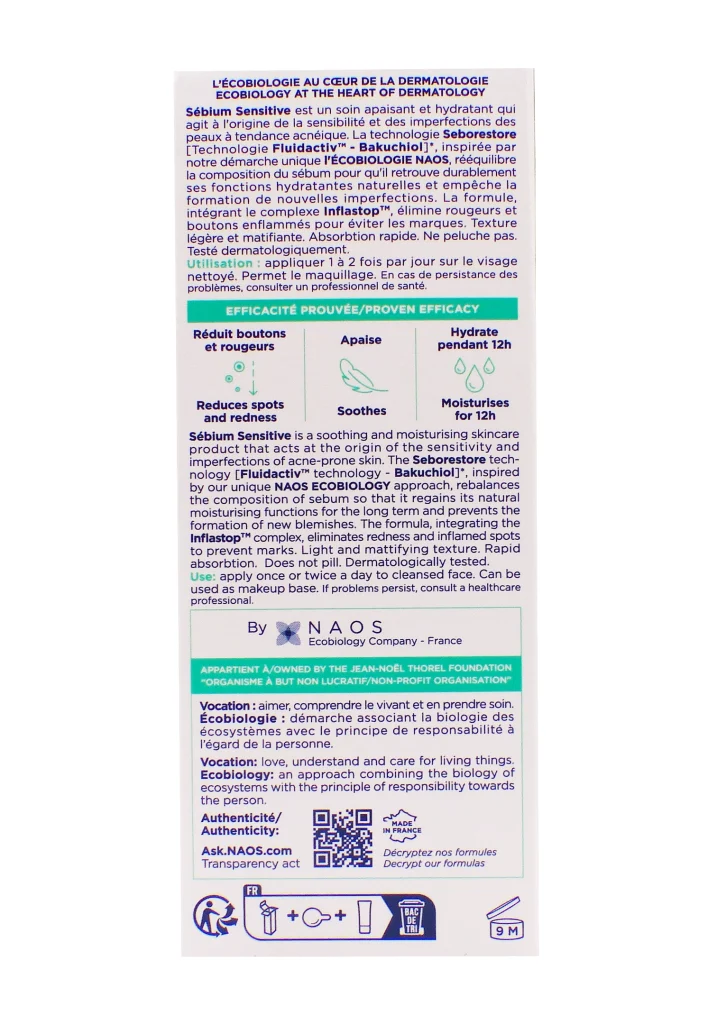 BIODERMA SEBIUM SENSITIVE SOIN APAISANT ANTI-IMPERFECTIONS 30ML 5 dos sebium sensitive dos