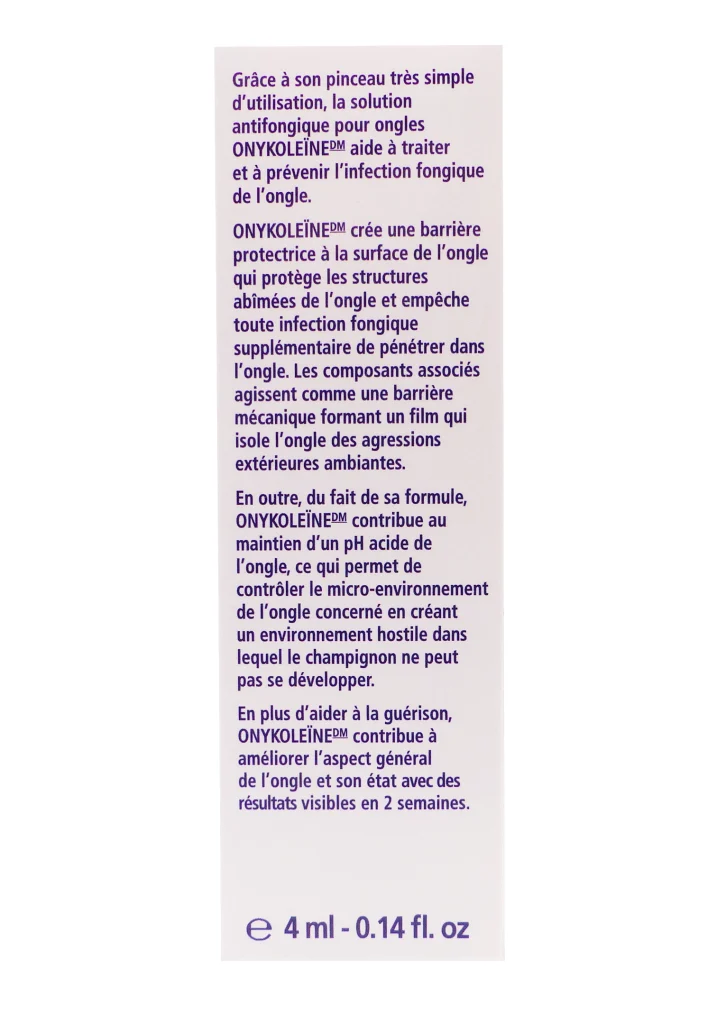 ONYKOLEINE SOLUTION DERMO-ADJUVANT 3 EN 1, 4 ML 3 dos solution pour mycose des ongles