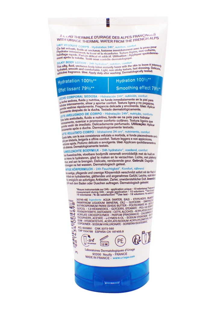 URIAGE EAU THERMALE LAIT VELOUTE CORPS 200 ML 3 eau thermale lait uriage dos