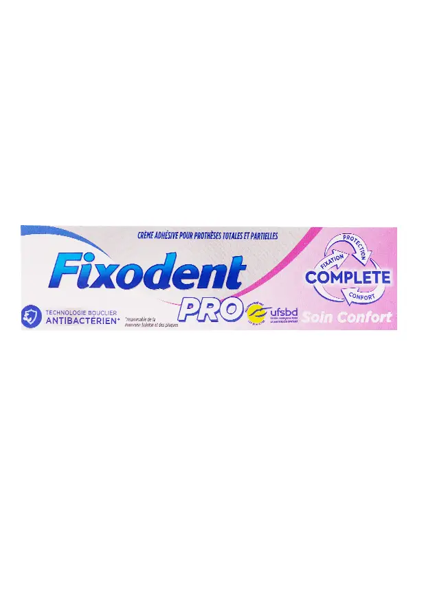 fixodent pro soin confort rose