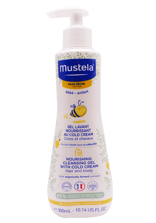 MUSTELA GEL LAVANT NOURRISSANT AU COLD CREAM 300 ML 10 gel lavant peau seche mustela 300 ml