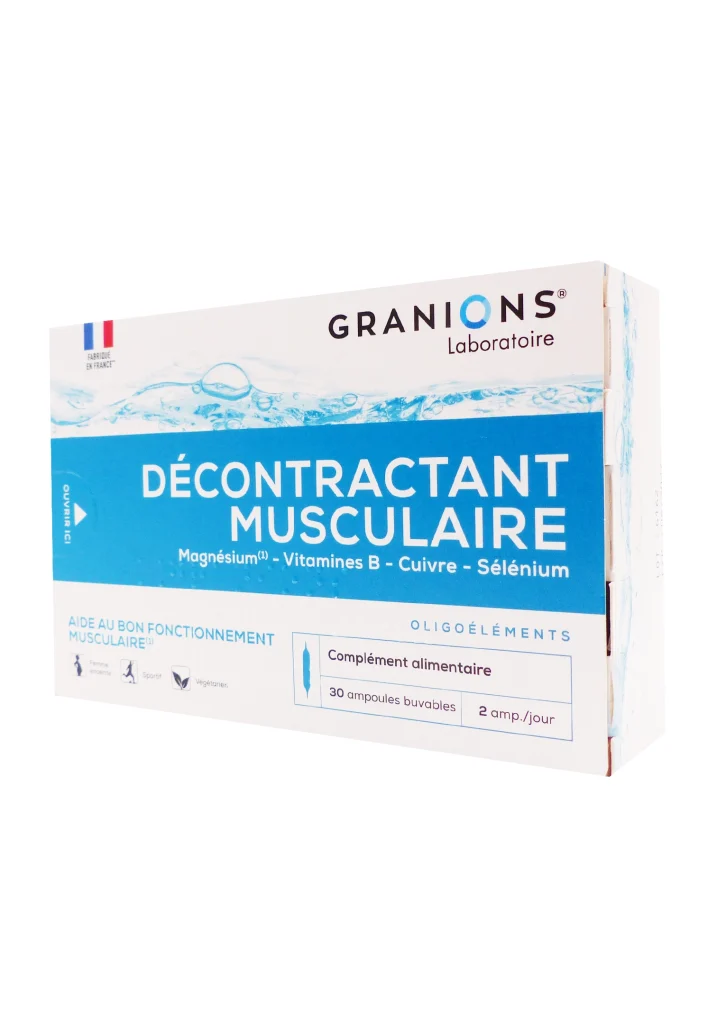 GRANIONS DECONTRACTANT MUSCULAIRE 30 AMPOULES 2 granions decontractant musculaire