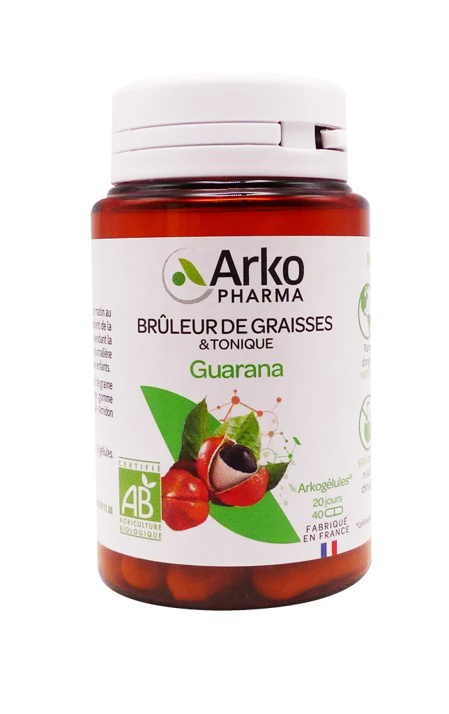 ARKOGELULES GUARANA BIO 40 GELULES ARKOPHARMA 4 guarana 40 gelules pot