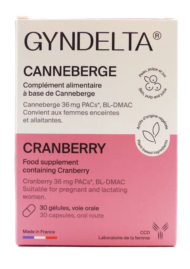 gyndelta canneberge 30 gélules