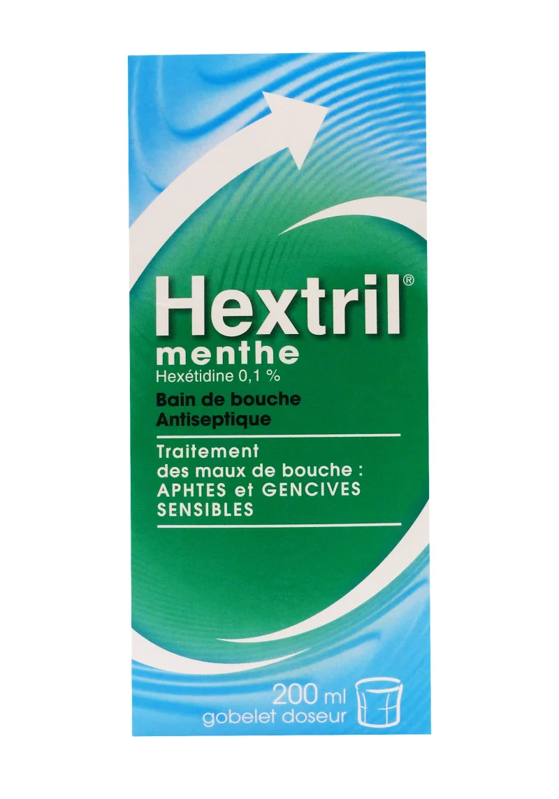 HEXTRIL 0,1% MENTHE BAIN BOUCHE 200ML 4 hextril menthe 200 ml