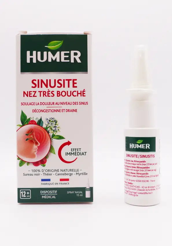 humer sinusite nez tres bouché spray nasal 15 mL