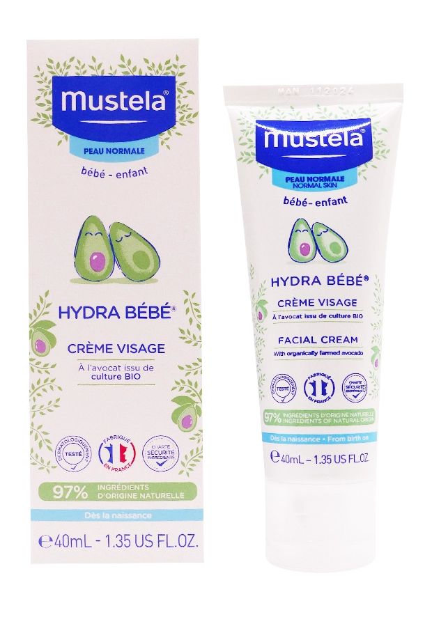 MUSTELA HYDRA BEBE CREME VISAGE 40ML 6 hydra bébé creme visage mustela 40 ml