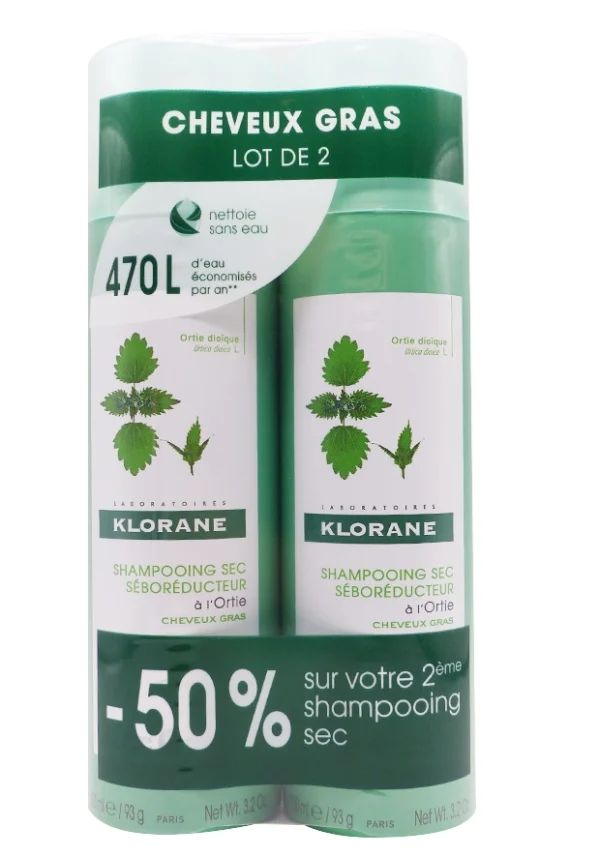 klorane shampoing sec ortie lot
