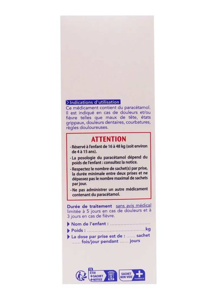 DOLIPRANE LIQUIZ 300 MG 12 SACHETS SOLUTION BUVABLE 3 liquizz autre cote