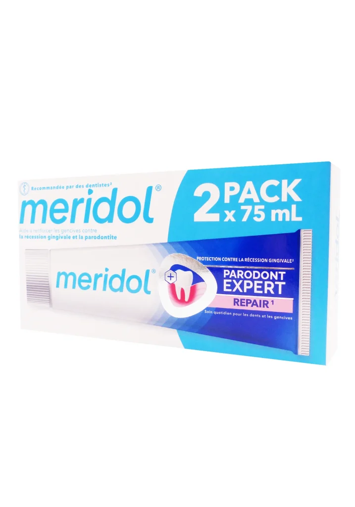 MERIDOL PARODONT EXPERT DENTIFRICE FLUORE 2 meridol lot 2x75 ml