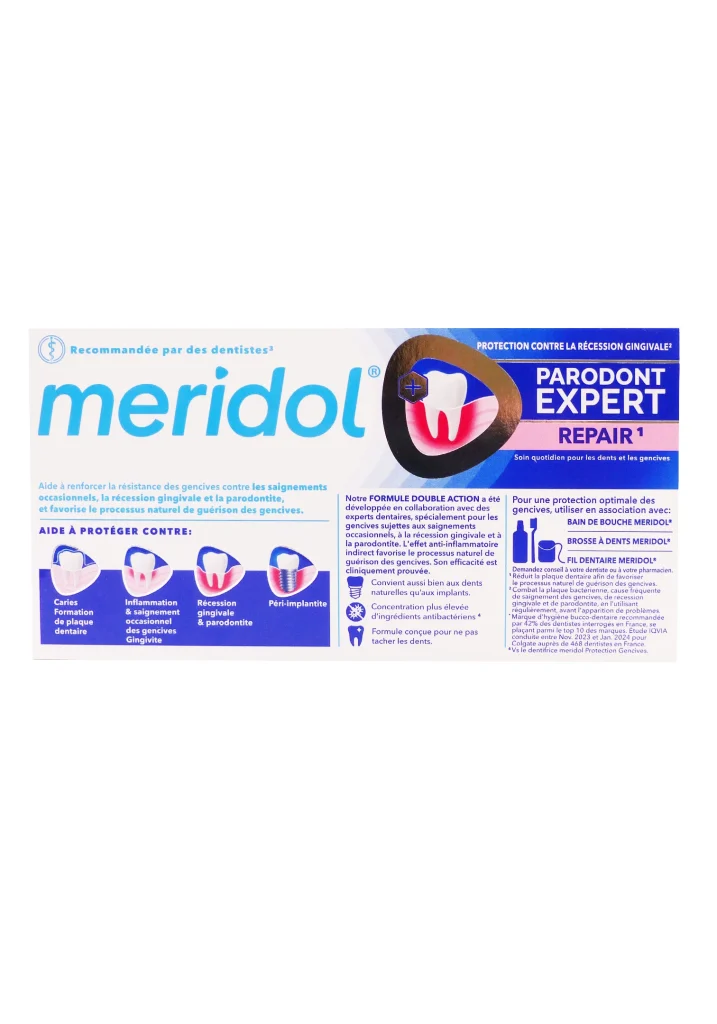 MERIDOL PARODONT EXPERT DENTIFRICE FLUORE 3 meridol lot dos