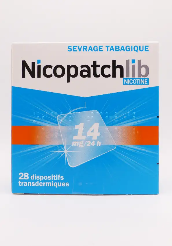 nicopatchlib nicotine 14 mg 28 dispositifs transdermiques