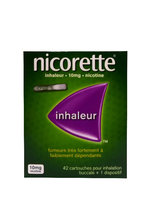 nicorette inhaleur 10 mg 42 cartouches pour inhalation buccale + dispositif