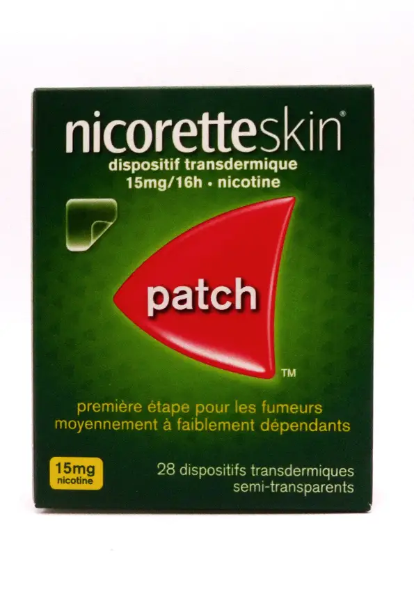 nicoretteskin 15mg 16h 28 dispositifs transdermique