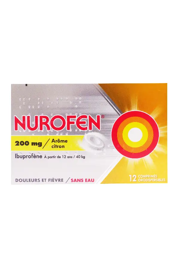 Nurofen Ibuprofène 200mg citron 12 comprimés orodispersibles