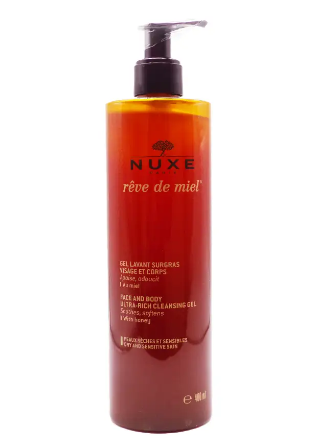 nuxe reve de miel gel lavant surgras visage et corps 400 ml