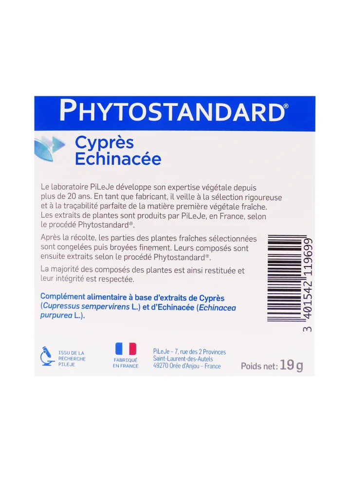 phytostandard cypres echinacee dos