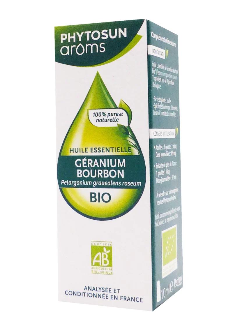 phytosun aroms huile essentielle géranium bourbon bio 10 ml