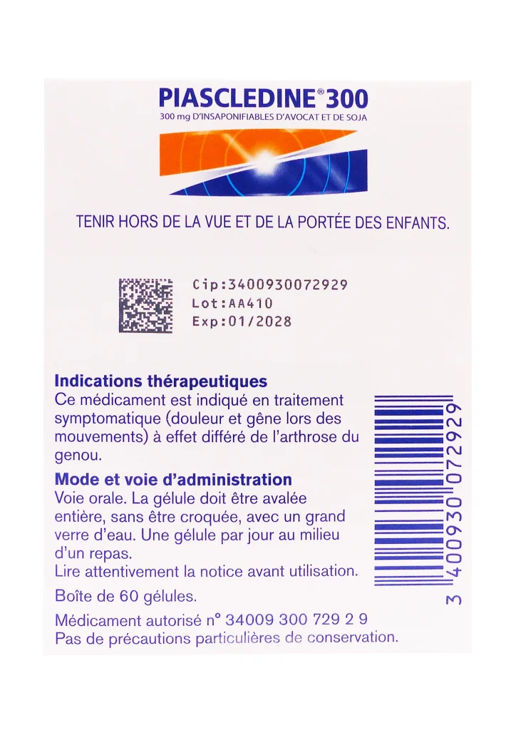 piascledine 300 dos 60 gelules