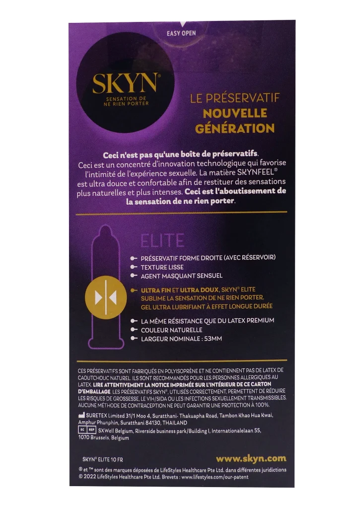 MANIX SKYN ELITE PRESERVATIFS SANS LATEX 10 UNITES 3 skyn preservatif elite