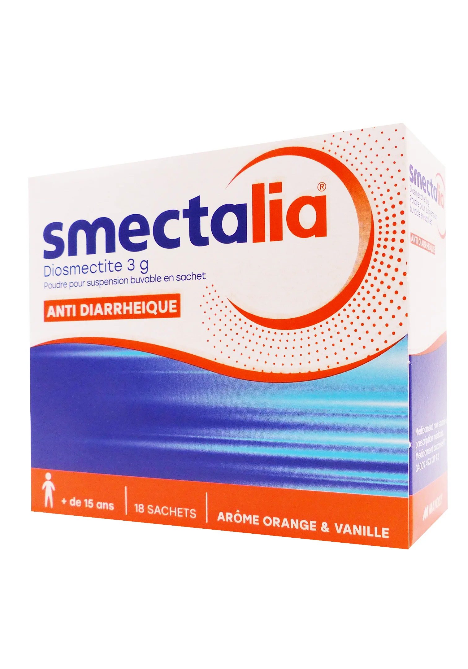 SMECTALIA ORANGE-VANILLE 18 SACHETS 1 smectalia arome orange vanille