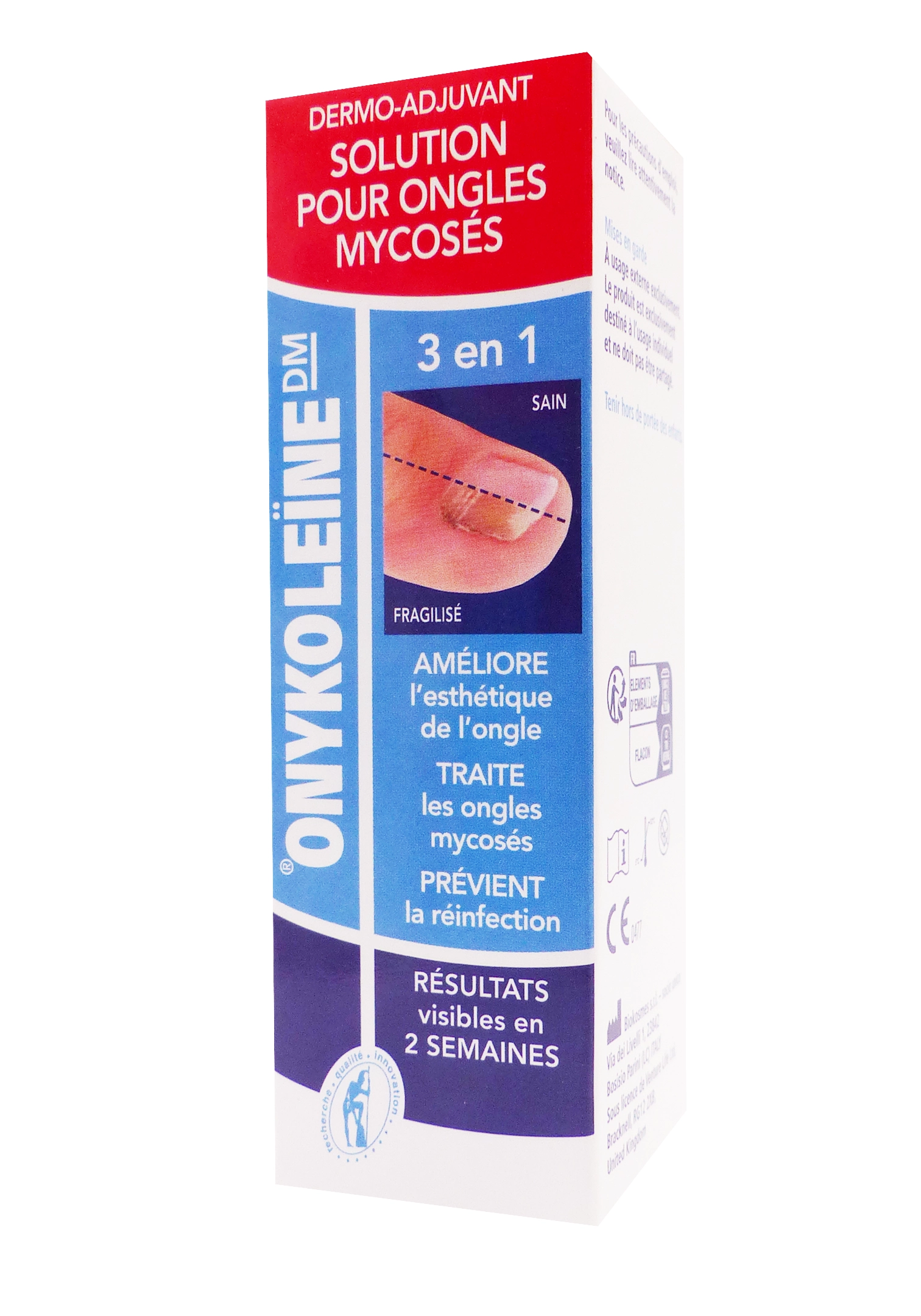 ONYKOLEINE SOLUTION DERMO-ADJUVANT 3 EN 1, 4 ML 1 solution onycoleine
