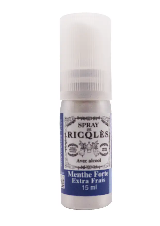 spray de ricqles menthe forte avec alcool 15 ml