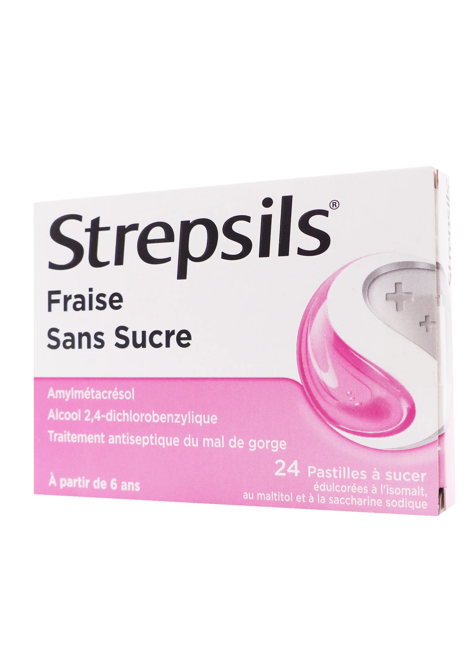 STREPSILS FRAISE 24 PASTILLES SANS SUCRE 1 strepsils fraise 24 pastilles