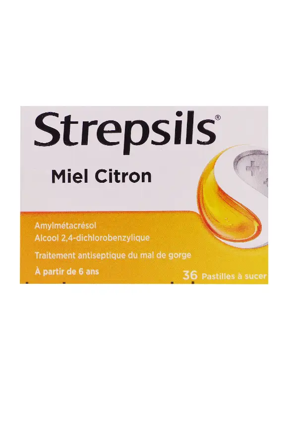 Strepsils miel citron 36 pastilles à sucer