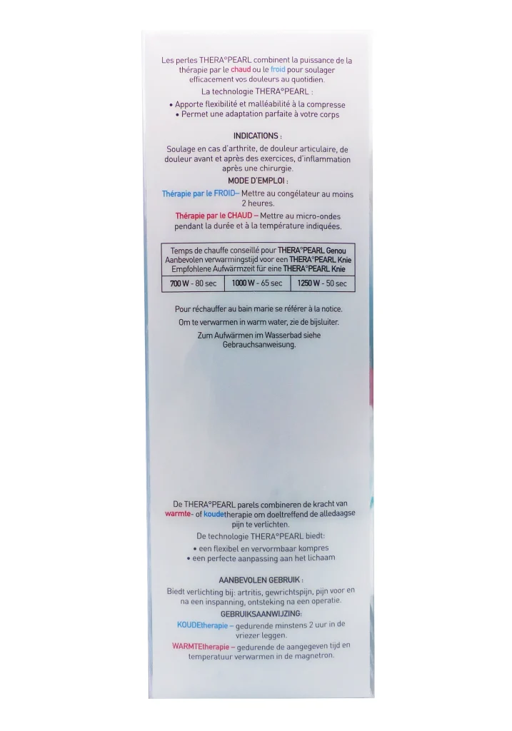 THERA PEARL CHAUD/FROID COMPRESSE GENOU 3 therapearl dos