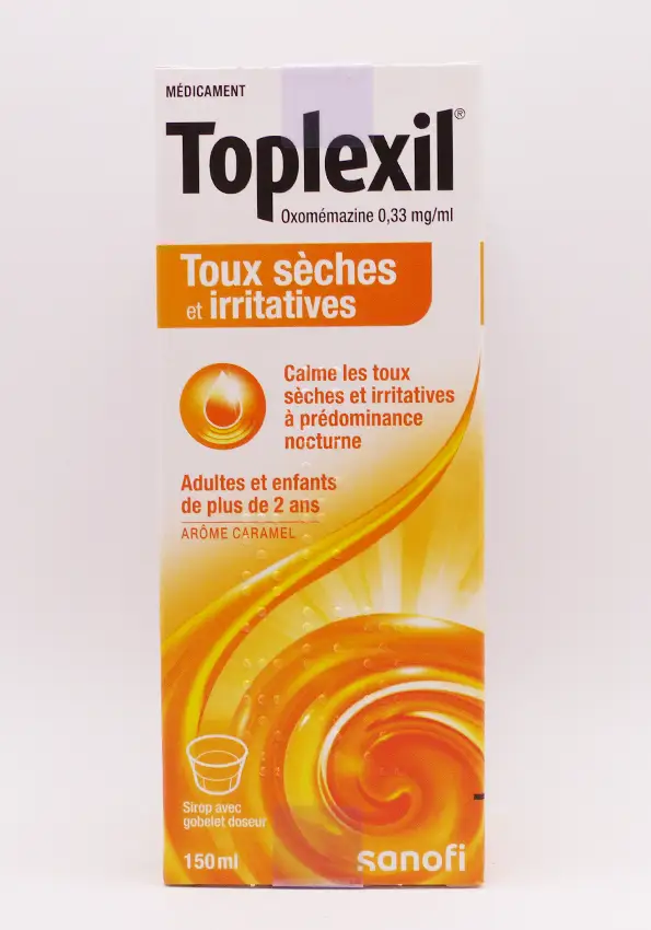 Toplexil toux sèches et irritatives arome caramel 150 mL