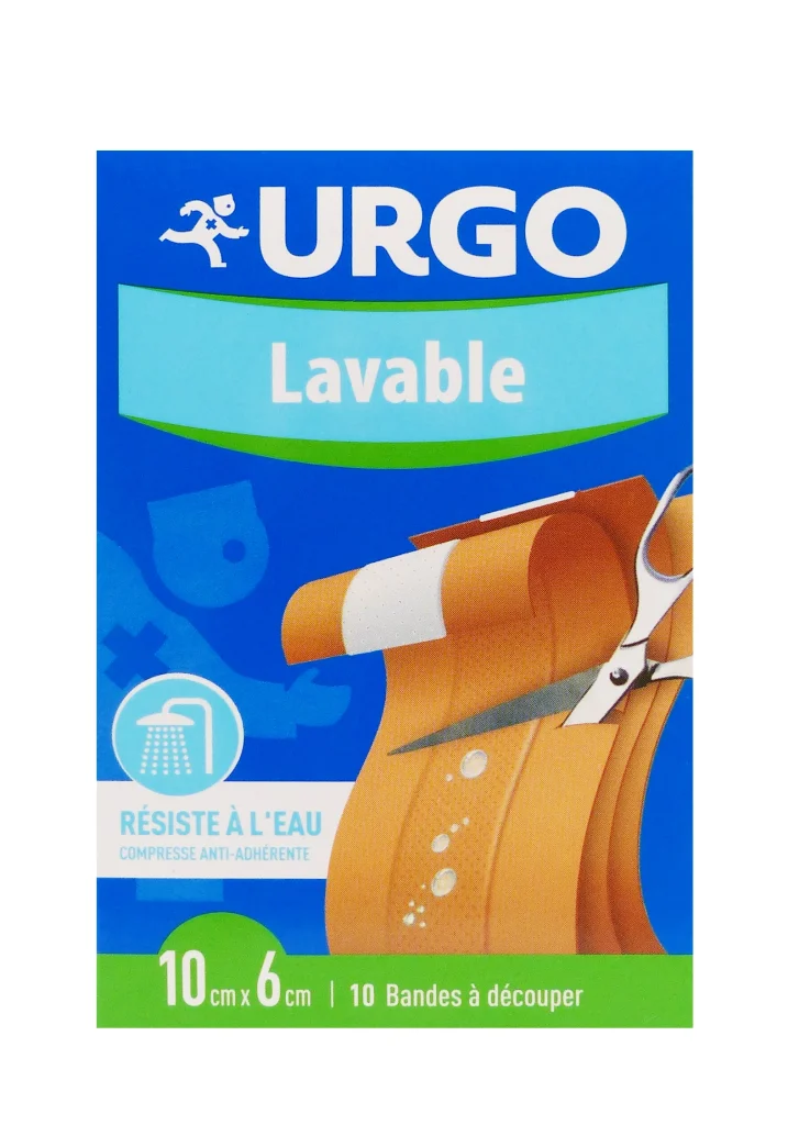 urgo 10 bandes a decoupees 10cmx6cm lavables