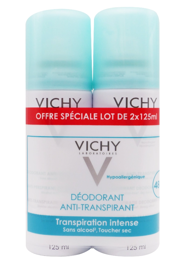 vichy lot de 2 spray transpiration intensive