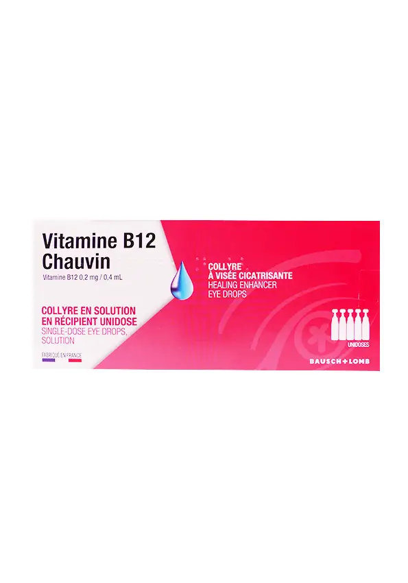 vitamine B12 Chauvin collyre à visé cicatrisante unidoses