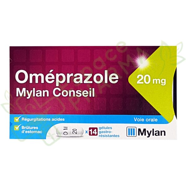 OMEPRAZOLE MYLAN 20MG 14 GELULES