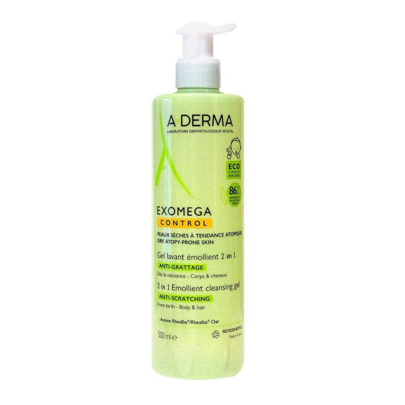 A-DERMA EXOMEGA CONTROL GEL LAVANT 2EN1 500ML