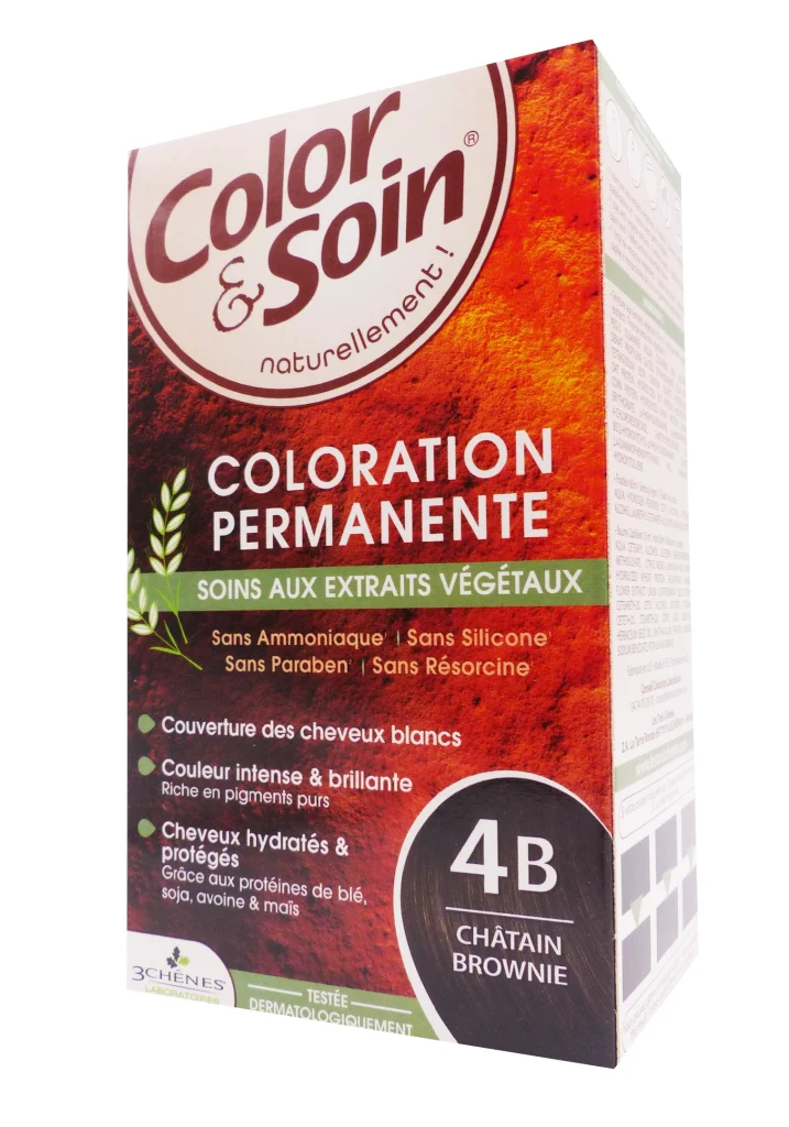 Les 3 Chênes Color et Soin Coloration Permanente 4B Chatain Brownie 2 color soin 4B