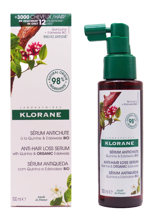 KLORANE SERUM ANTI-CHUTE DE CHEVEUX A LA QUININE & EDELWEISS 100ML 6 sérum antichute klorane 100 ml
