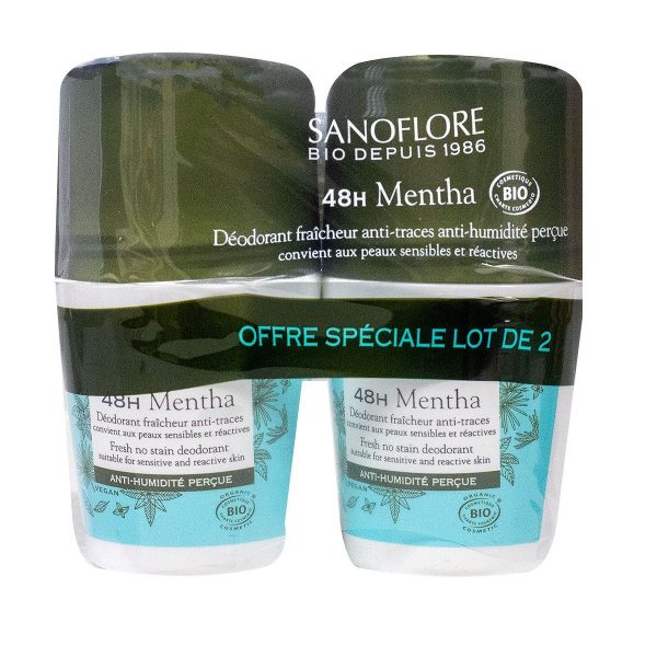 SANOFLORE DEO 48H MENTHA 2X50ML