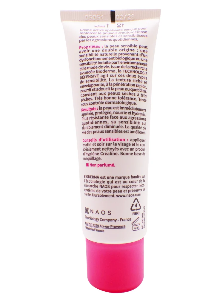BIODERMA CREALINE DEFENSIVE RICHE CREME ACTIVE APAISANTE 40ML 5 dos creme bioderma tube