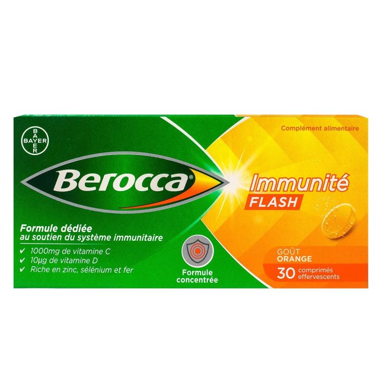 BEROCCA IMMUNITé FLASH 30 COMPRIMéS EFFERVESCENTS