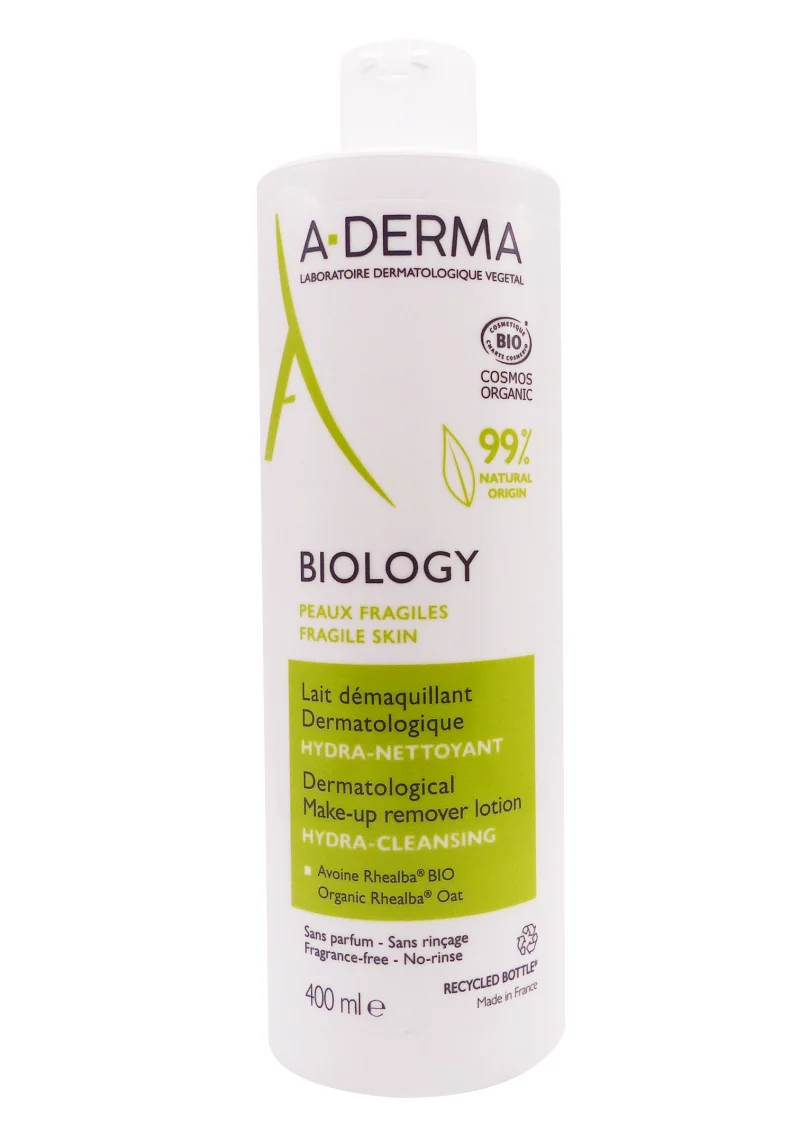 aderma biology 400 ml lait demaquillant