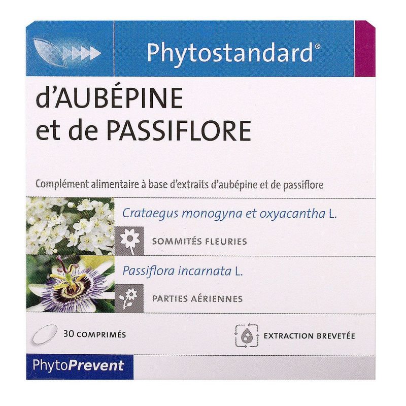 PHYTOSTANDARD AUBéPINE PASSIFLORE BOITE DE 30 COMPRIMéS