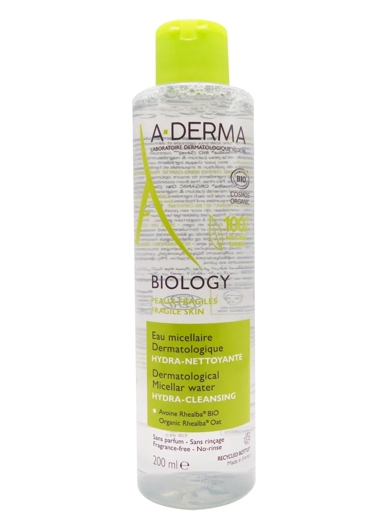 A-DERMA BIOLOGY EAU MICELLAIRE DERMATOLOGIQUE ULTRA-NETTOYANTE BIO 400ML 2 aderma biology eau micellaire 200 ml