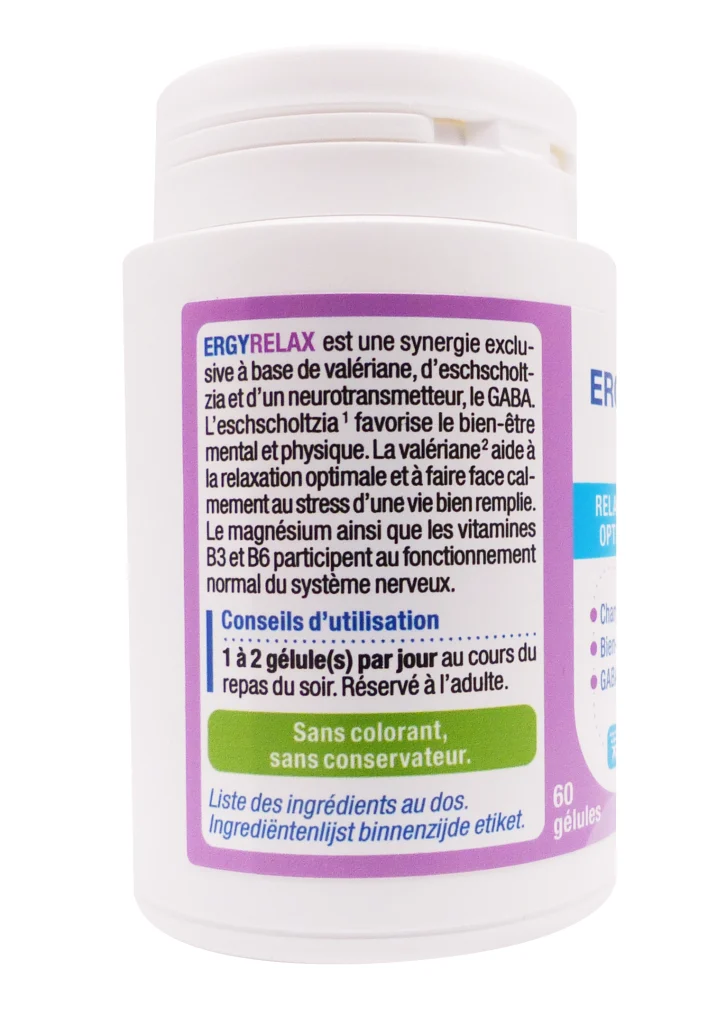 ERGYRELAX 60 GELULES 3 dos ergyrelax 60 gelules 3