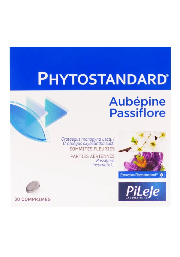 phytostandard aubépine passiflore 30 comprimés pileje