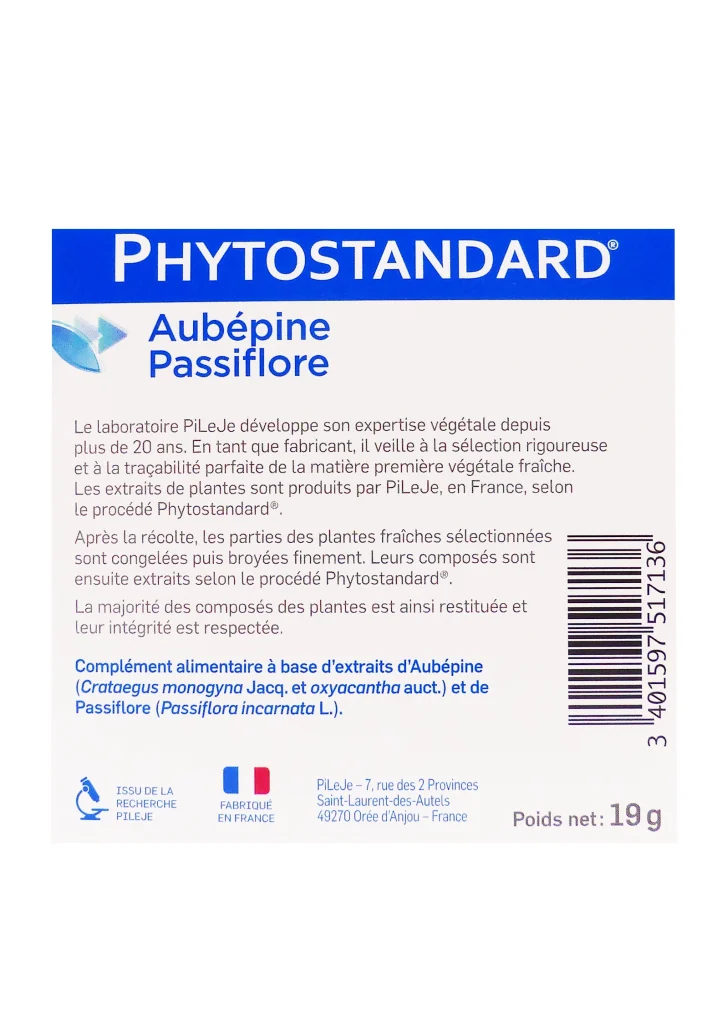 phytostandard dos aubepine passiflore