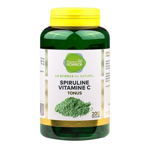 PHARMASCIENCE SPIRULINE VITAMINE C 200 GELULES