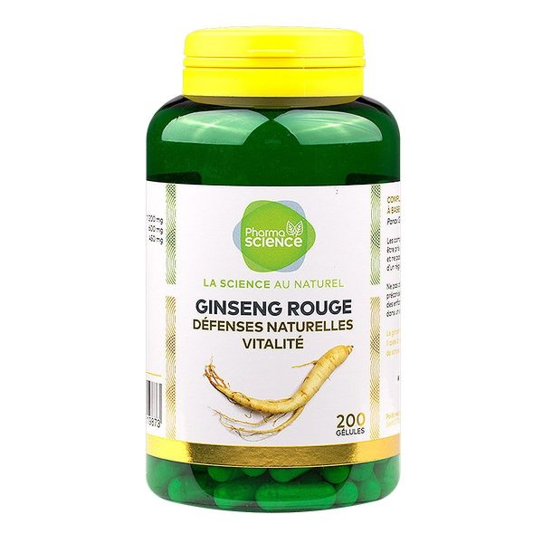 PHARMASCIENCE GINSENG ROUGE 200 GELULES