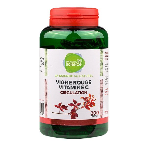 PHARMASCIENCE VIGNE ROUGE VIT C 200 GELULES